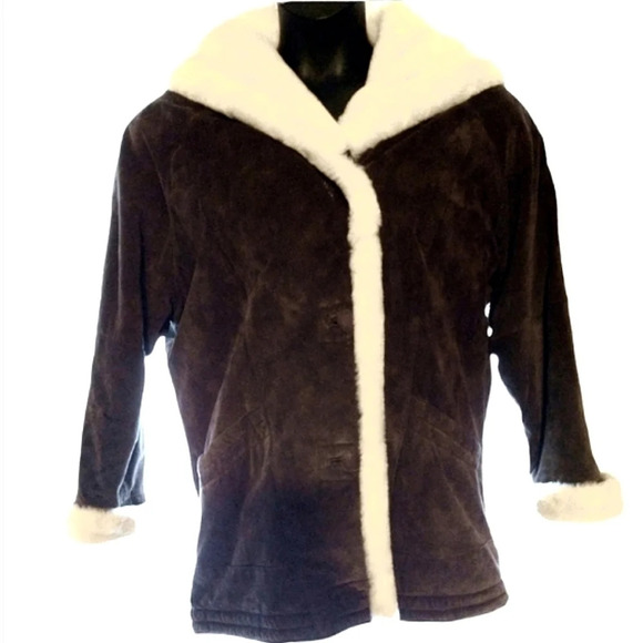 Gorgeous shearling suede winter coat EUC ❤️ - Picture 1 of 15